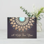 Carte Gold Lotus massothérapeute certificat cadeau (Debout devant)