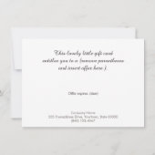 Carte Gold Lotus massothérapeute certificat cadeau (Dos)