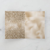 Carte Gold Luxe Parties scintillant Peace (Intérieur)