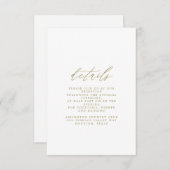 Carte Gold Mariage Détails (Devant / Derrière)