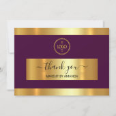 Carte Gold Marsala Merci Business Insert (Devant)
