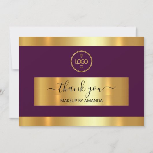 Carte Gold Marsala Merci Business Insert (Devant)