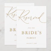 Carte Gold Minimalist Moderne Mariage-Événement Réservé (Devant / Derrière)