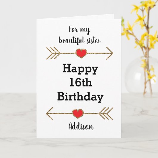 Carte Gold Modern Personalized (Fleur jaune)