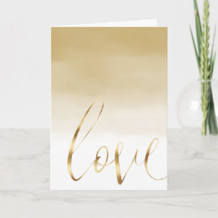 Carte Gold Ombre Love
