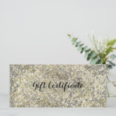 Carte Gold Parties scintillant Crackle Moderne Chic Cert (Debout devant)