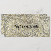 Carte Gold Parties scintillant Crackle Moderne Chic Cert (Devant / Derrière)