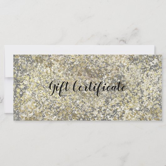 Carte Gold Parties scintillant Crackle Moderne Chic Cert (Devant)