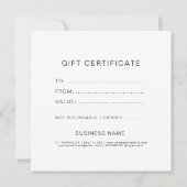 Carte Gold Parties scintillant Moderne élégant certifica (Dos)