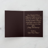 Carte Gold Purple Floral 30e anniversaire Mariage (Intérieur)