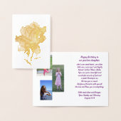 Carte Gold Rose Foil, Standard (5 pouces x 7 pouce (Affichage)