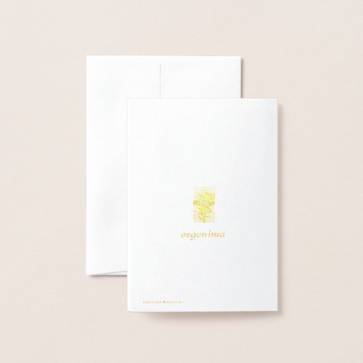 Carte Gold Rose Foil, Standard (5 pouces x 7 pouce (Derrière avec enveloppe)