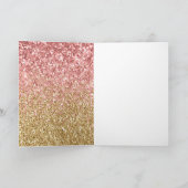 Carte Gold Rose Noir Confetti Aimer Paix (Intérieur)