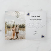 Carte Gold Sapphire Parties scintillant 45e anniversaire (Intérieur)