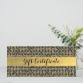 Carte Gold Scratch Golden Modern Glam Certificat cadeau (Debout devant)