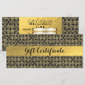 Carte Gold Scratch Golden Modern Glam Certificat cadeau (Devant / Derrière)
