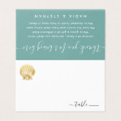 Carte Gold Seashell Place avec Poème de don de pla (Extérieur déplié)