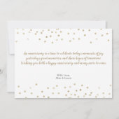 Carte Gold Silver Confetti Photo 50e anniversaire (Dos)