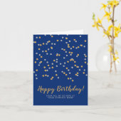 Carte Gold Silver Confetti SVG Joyeux anniversaire Marin (Fleur jaune)