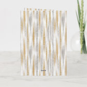 Carte Gold Silver Stripes Christmas Celebration Birthday (Dos)