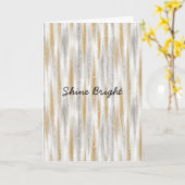 Carte Gold Silver Stripes Christmas Celebration Birthday (Fleur jaune)