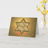 Carte Gold Star de David Bar Mitzvah (Fleur jaune)