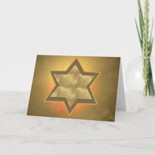 Carte Gold Star de David Bar Mitzvah (Devant)