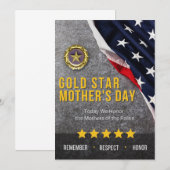 Carte Gold Star pour la fête des mères (Devant / Derrière)