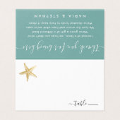 Carte Gold Starfish Place avec Poème de don de pla (Extérieur déplié)