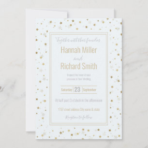 Carte Gold Stars Design blanc