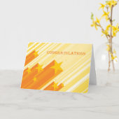 Carte Gold Stars, félicitations (Fleur jaune)