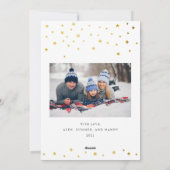 Carte Gold Start Merry et Bright Photo Holiday (Dos)