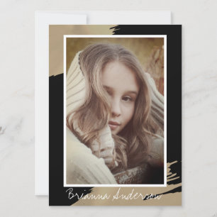 Carte Gold Strokes Black Model Actor 3 Photo Comp Card