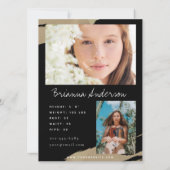 Carte Gold Strokes Black Model Actor 3 Photo Comp Card (Dos)