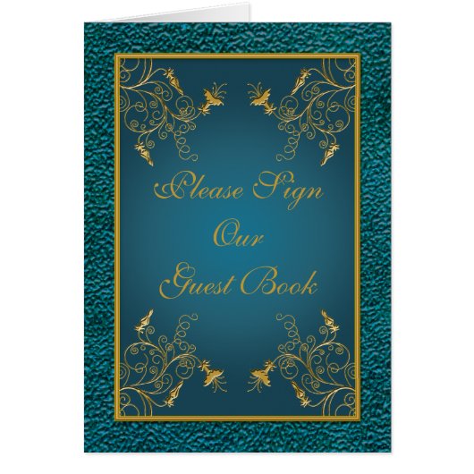 Carte Gold sur table Turquoise (Devant)