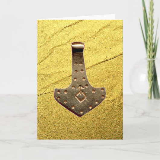 Carte Gold Thor Hammer Gold Vein greeting card (Devant)