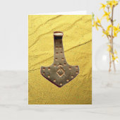Carte Gold Thor Hammer Gold Vein greeting card (Fleur jaune)