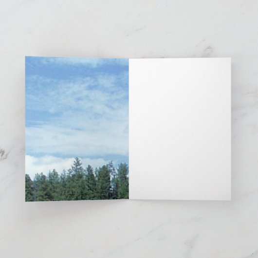 Carte Gold Thor Hammer trees greeting card (Intérieur)