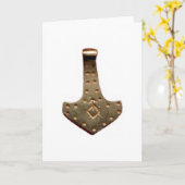 Carte Gold Thor Hammer white greeting card (Fleur jaune)
