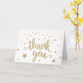Carte Gold Twinkle Twinkle Little Star Merci (Fleur jaune)