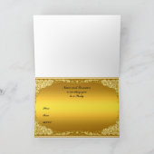 Carte Gold " Venez à notre soirée " (Intérieur)