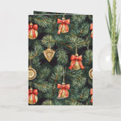 Carte Gold Western Cowboy Santa Christmas (Dos)