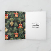 Carte Gold Western Cowboy Santa Christmas (Intérieur)