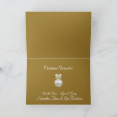 Carte Gold+White, Nom de famille, Joyeux Noël (Intérieur)