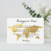 Carte Gold World map honeymoon fund demande de car (Debout devant)