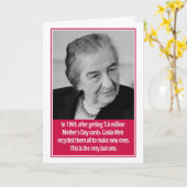 Carte Golda Meir Jewish Mother's Day Card (Fleur jaune)