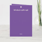 Carte Golden 50th anniversaire ajouter des noms de photo (Dos)