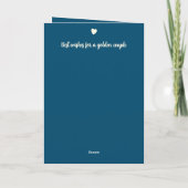 Carte Golden 50th anniversaire ajouter des noms photo bl (Dos)