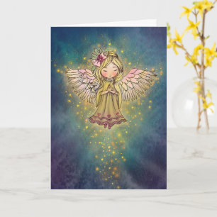 Carte Golden Angel Sweet Christmas Card