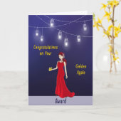 Carte Golden Apple Teacher's Award (Fleur jaune)